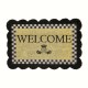 black scalloped welcome entrance mat 94 black scalloped welcome entrance mat 94