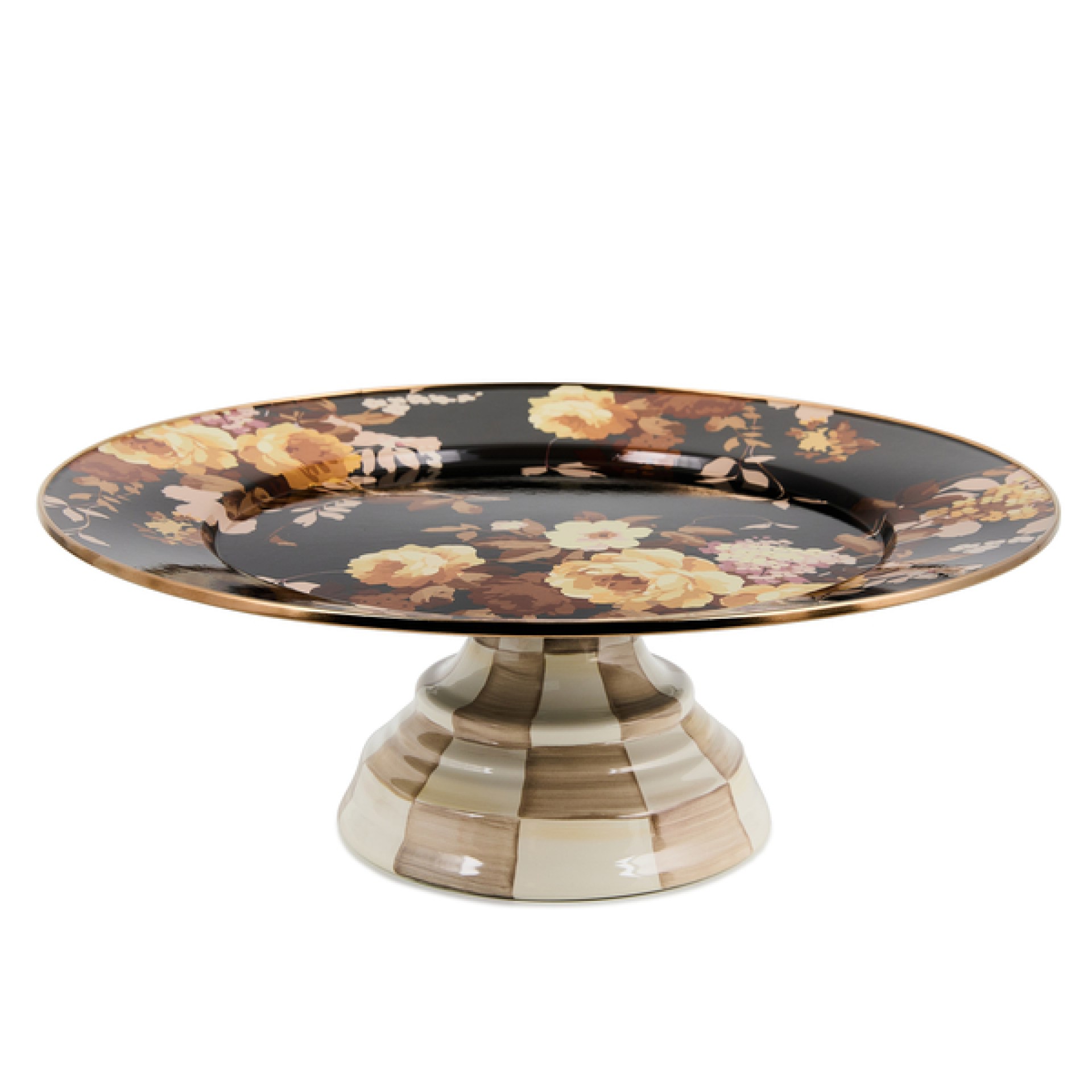 wild rose brown large pedestal platter 144 wild rose brown large pedestal platter 144