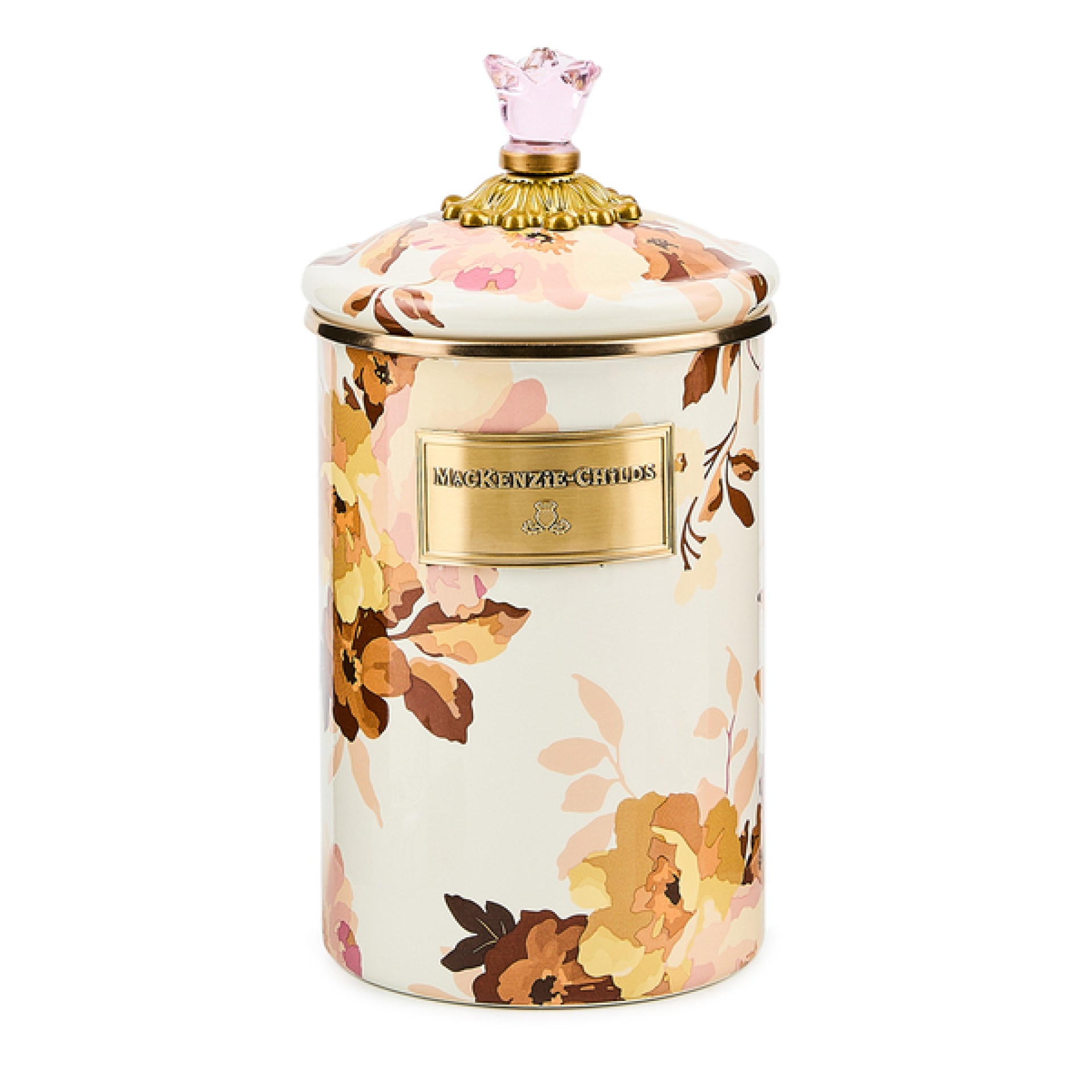 wild rose white large canister 18 wild rose white large canister 18
