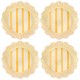 Cabana Stripe Melamine Dinner Plate Set/4 - Sunshine 72 Cabana Stripe Melamine Dinner Plate Set/4 - Sunshine 72