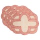 Scallop Stripe Placemat Set/4 - Coral 42 Scallop Stripe Placemat Set/4 - Coral 42