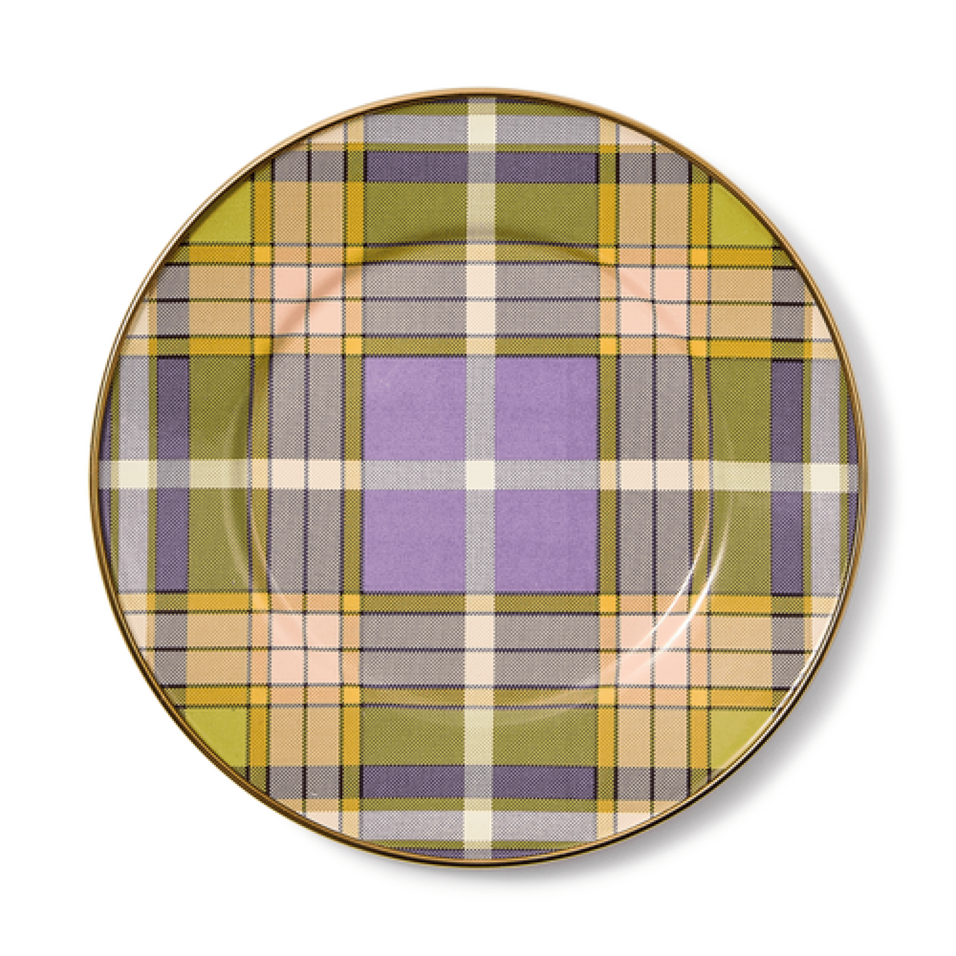 tartan violet salad/dessert plate 74 tartan violet salad/dessert plate 74