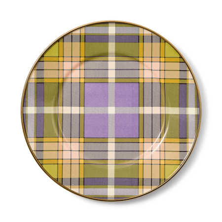 tartan violet salad/dessert plate 74 tartan violet salad/dessert plate 74