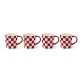cherry check mugs, set of 4 61 cherry check mugs, set of 4 61