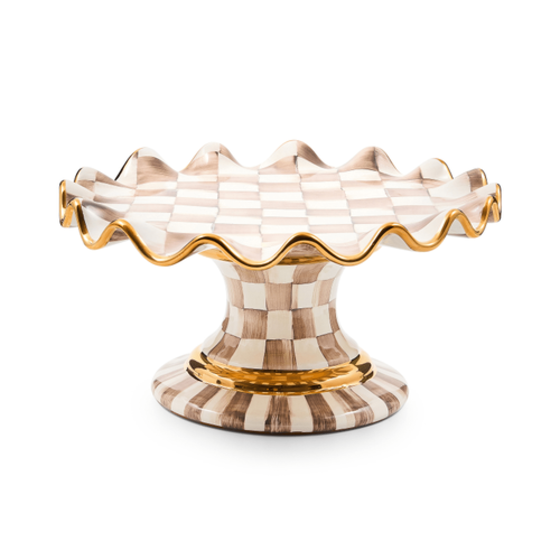 mocha check ceramic fluted cake stand 97 mocha check ceramic fluted cake stand 97