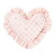rosy heart throw pillow with ruffle 124 rosy heart throw pillow with ruffle 124