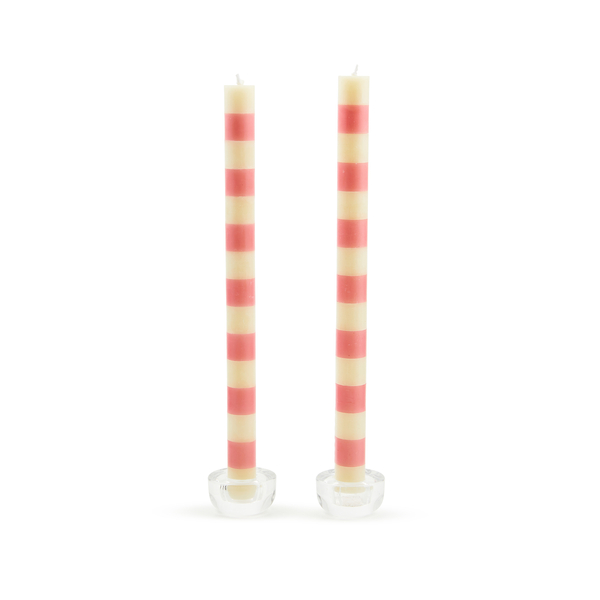 bands pink dinner candles, set of 2 5 bands pink dinner candles, set of 2 5