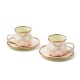 rosy check espresso cup & saucer set 246 rosy check espresso cup & saucer set 246