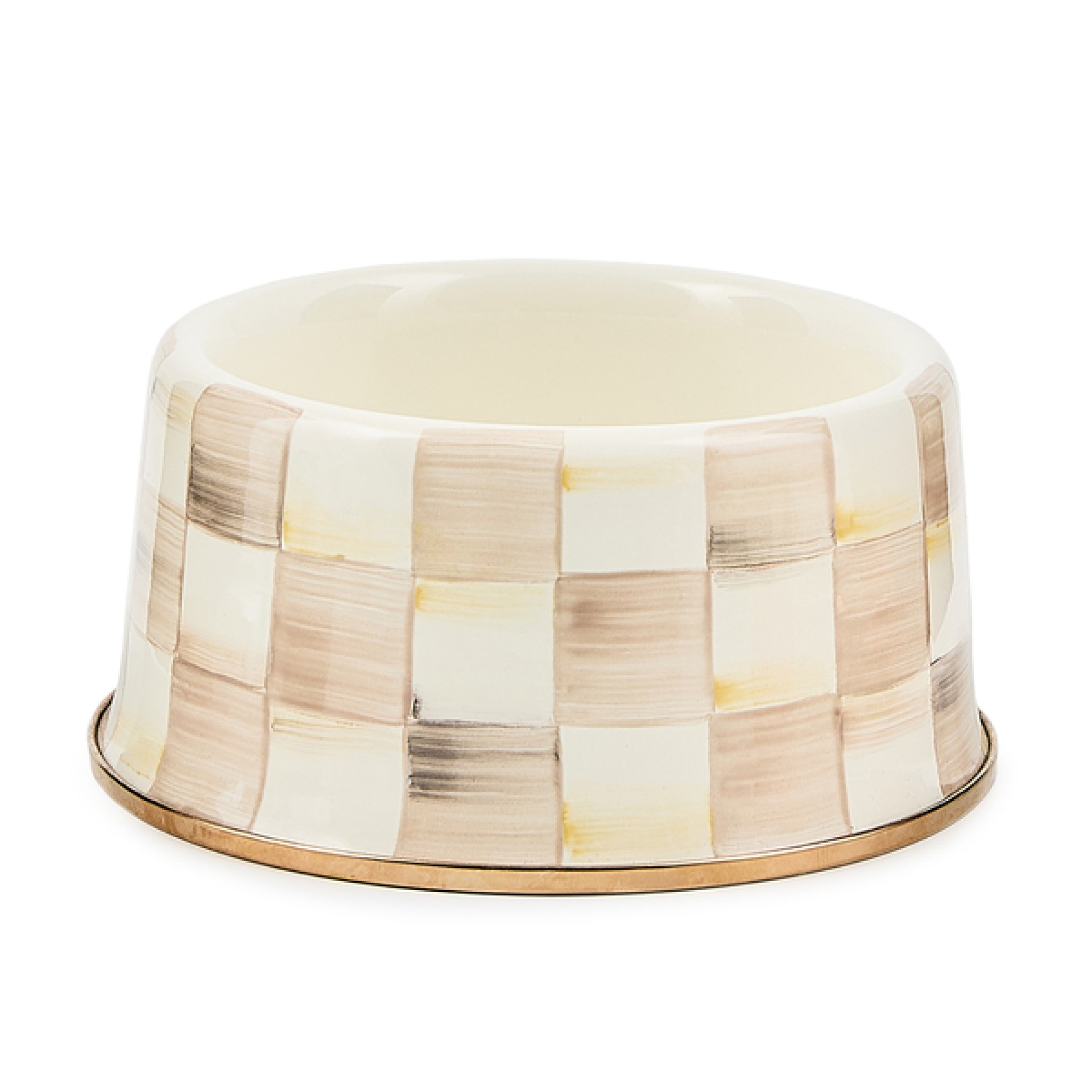 mocha check medium pet dish 153 mocha check medium pet dish 153