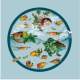 LAZY SUSAN BLUE PECES 48 LAZY SUSAN BLUE PECES 48