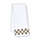 hand towel with mocha check border 122 hand towel with mocha check border 122