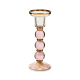 rosy check large glass candlestick 93 rosy check large glass candlestick 93