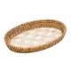 mocha check enamel & rattan small tray 38 mocha check enamel & rattan small tray 38