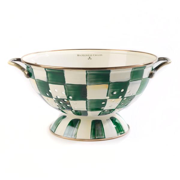 emerald check large colander 31 emerald check large colander 31