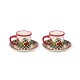 deck the halls stoneware espresso cup & saucer, set of 2 7 deck the halls stoneware espresso cup & saucer, set of 2 7