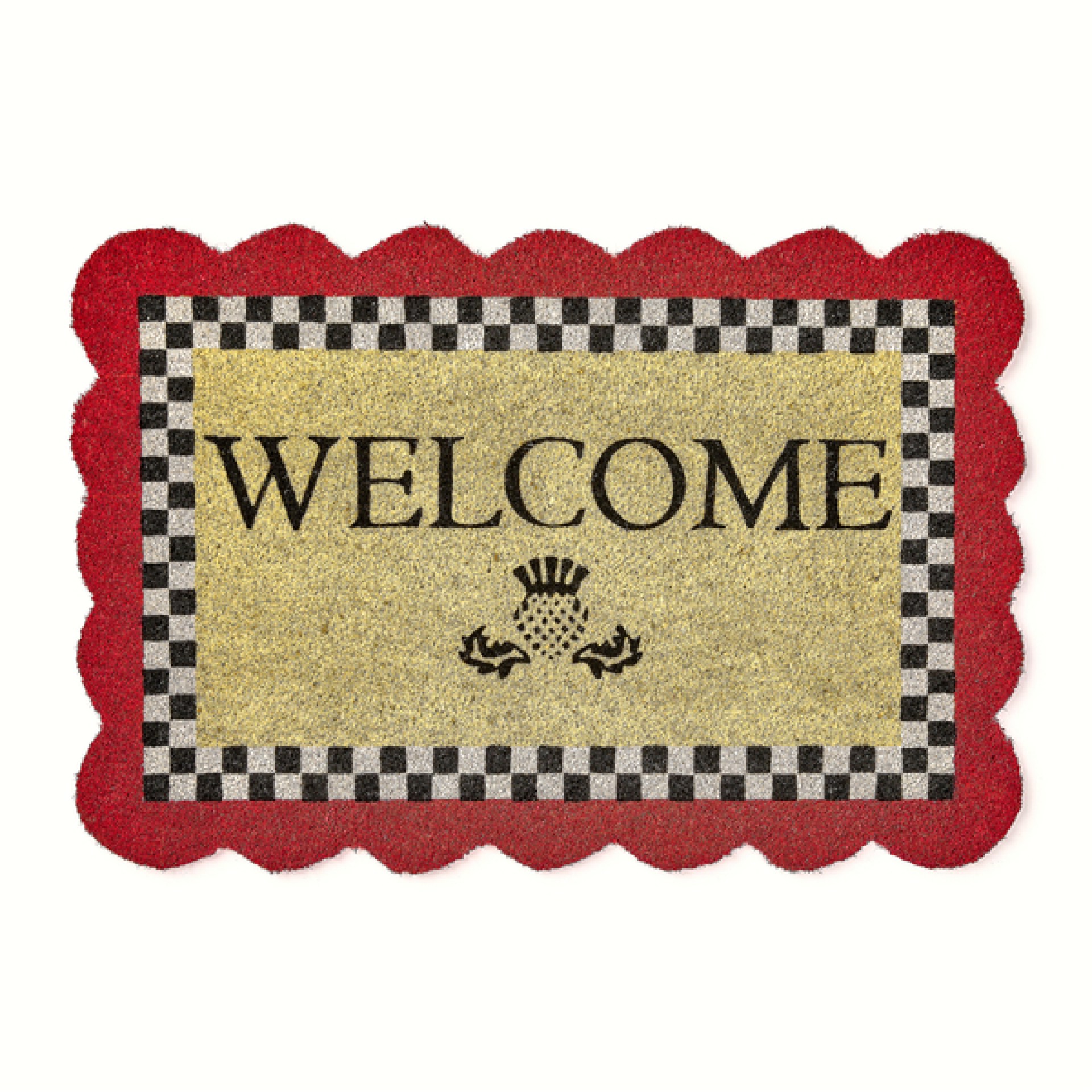 red scalloped welcome entrance mat 92 red scalloped welcome entrance mat 92