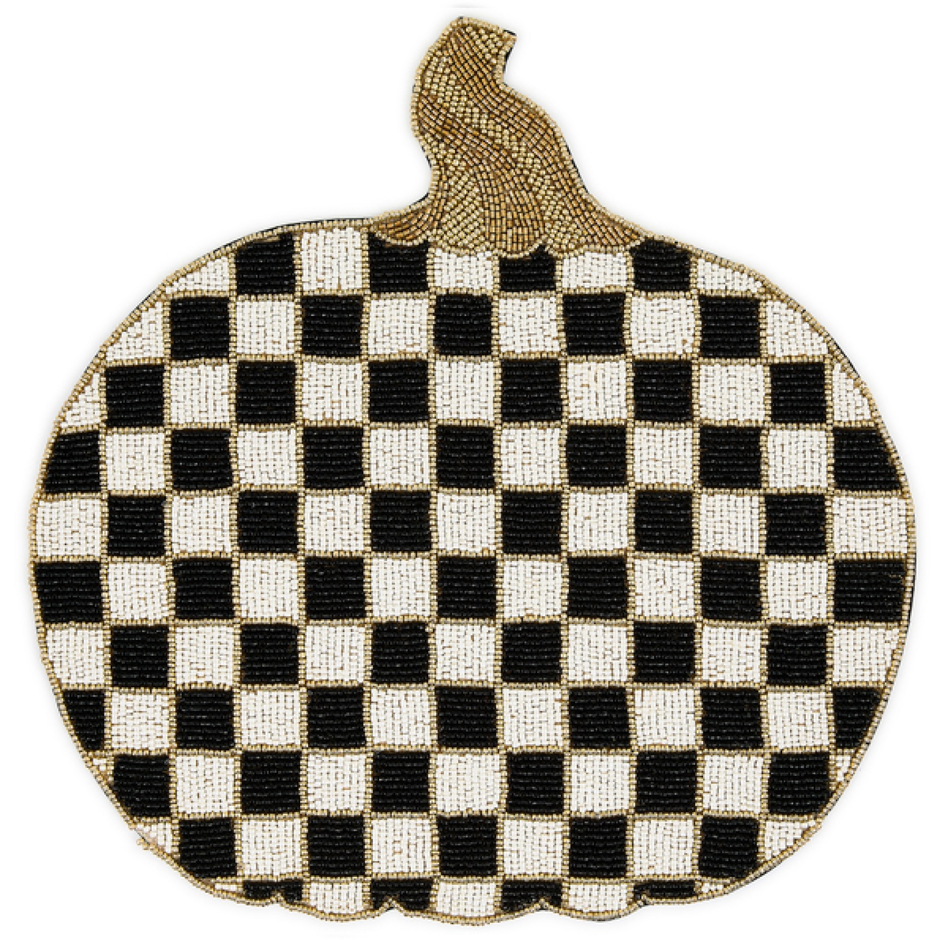 courtly check pumpkin beaded placemat 38 courtly check pumpkin beaded placemat 38