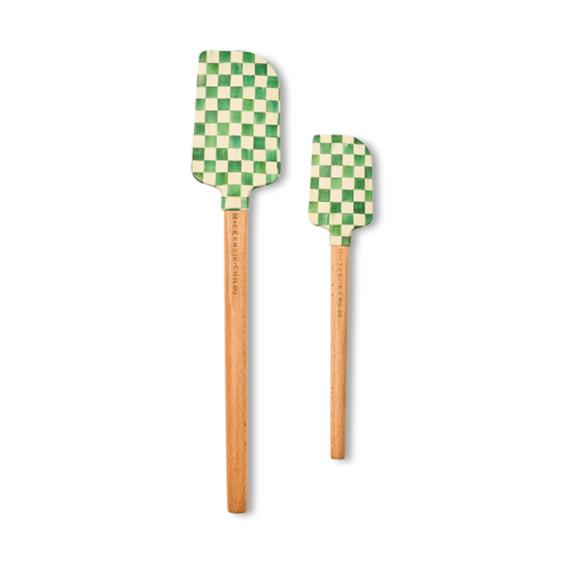 emerald check spatulas, set of 2 48 emerald check spatulas, set of 2 48