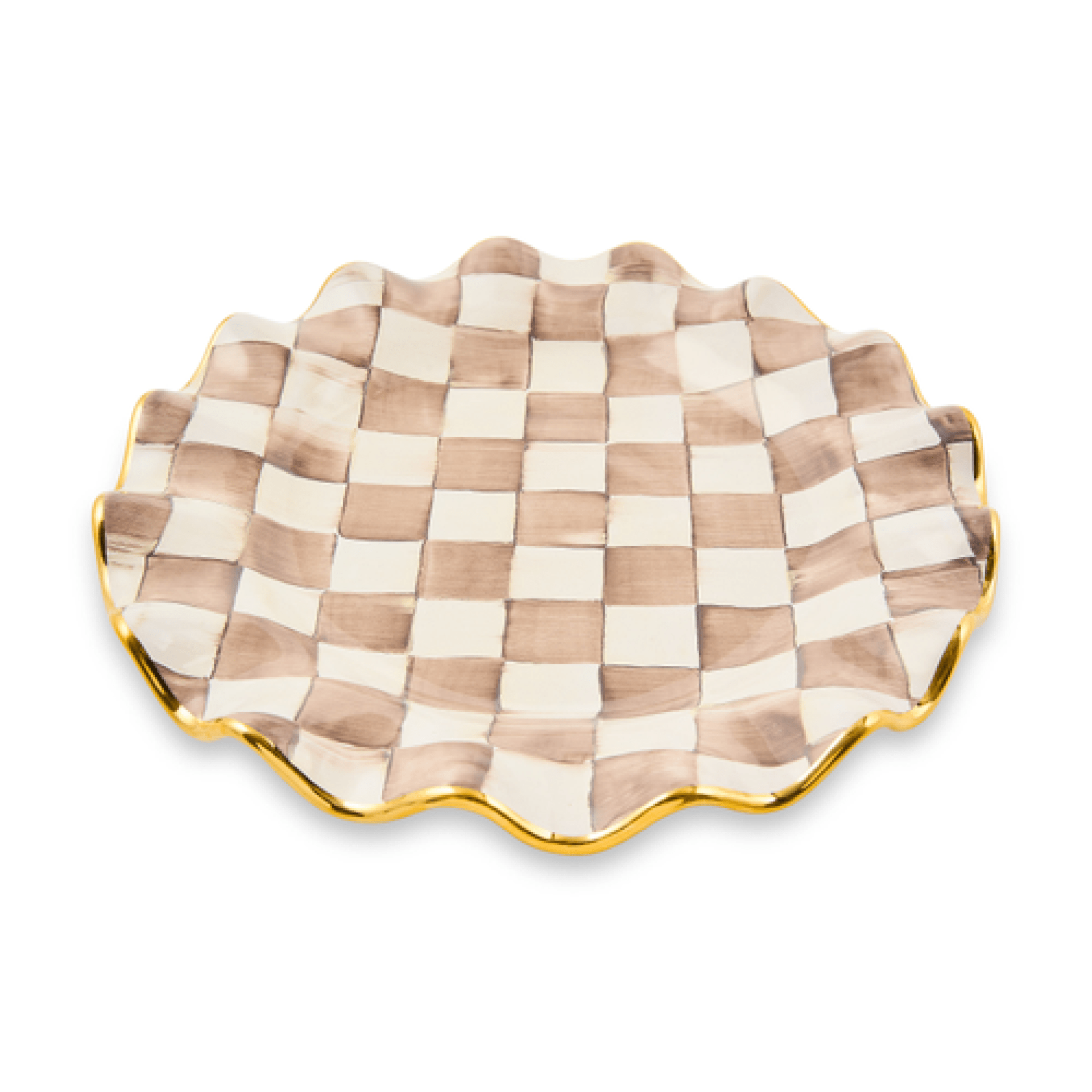 mocha check ceramic fluted dinner plate 5 mocha check ceramic fluted dinner plate 5