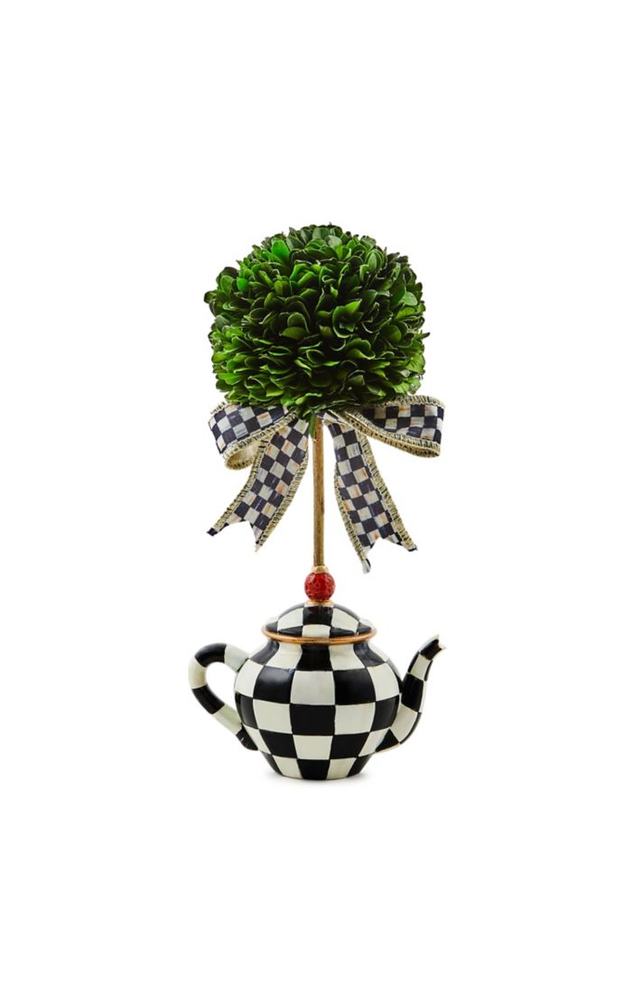 courtly check teapot boxwood topiary 27 courtly check teapot boxwood topiary 27