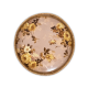 wild rose mauve enamel & rattan round tray 34 wild rose mauve enamel & rattan round tray 34