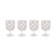 white check acrylic water goblets, set of 4 7 white check acrylic water goblets, set of 4 7