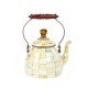 Parchment Check Enamel Tea Kettle - 2 Quarts 5 Parchment Check Enamel Tea Kettle - 2 Quarts 5