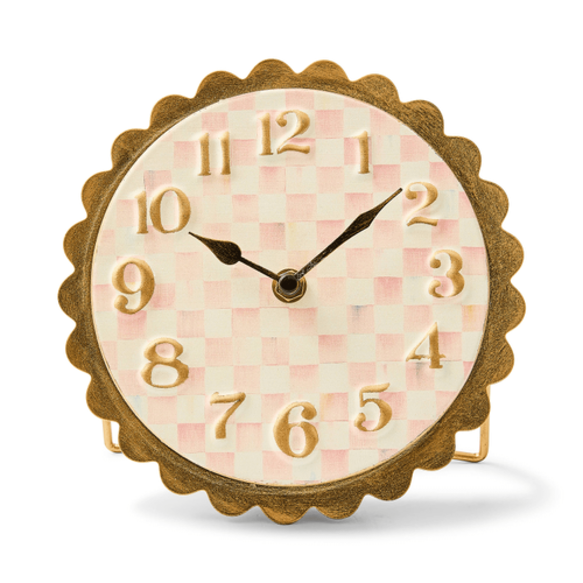 rosy check scalloped desk clock 102 rosy check scalloped desk clock 102