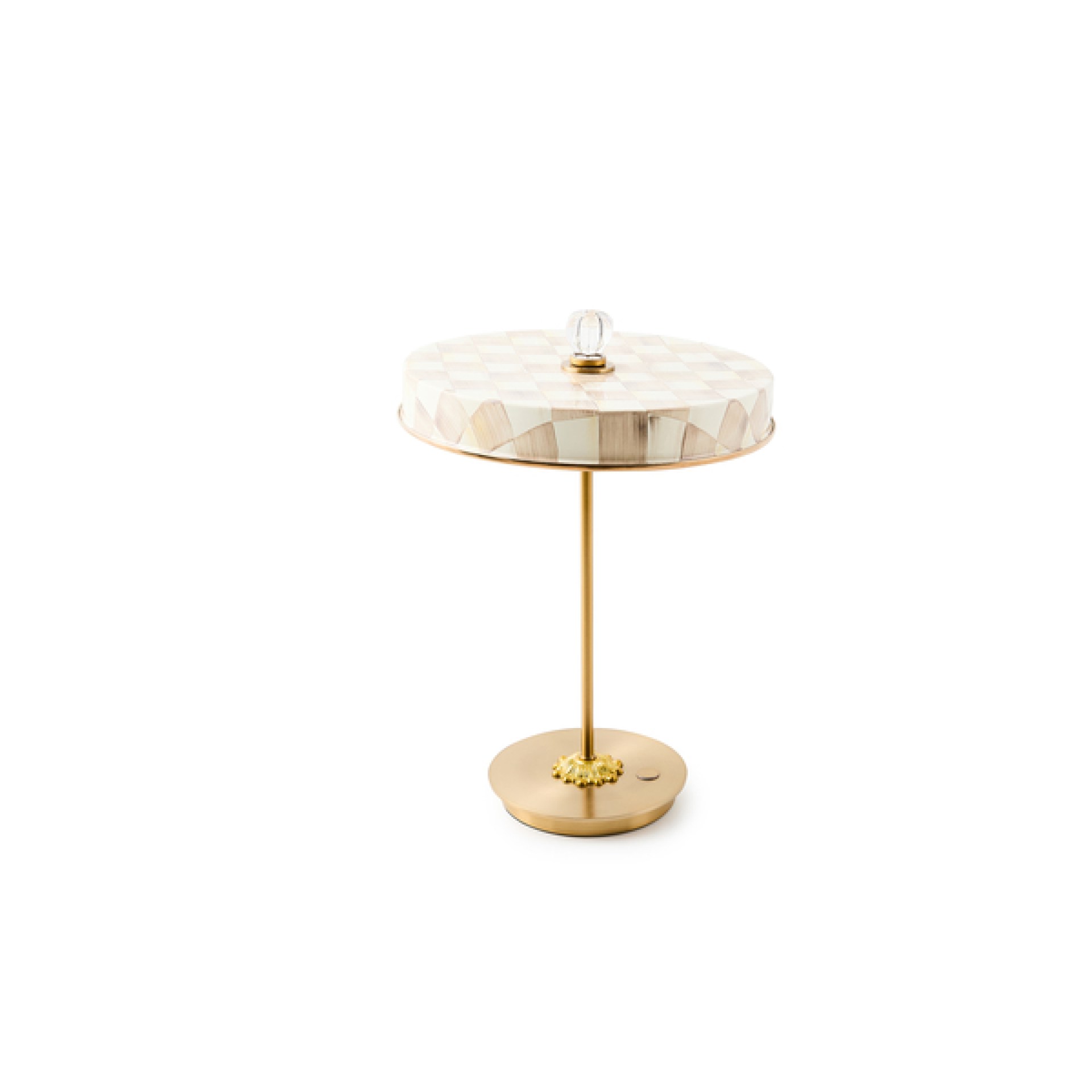 mocha check led rechargeable disk table lamp 83 mocha check led rechargeable disk table lamp 83