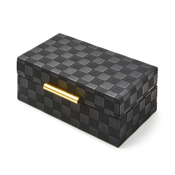 black faux leather large box 127 black faux leather large box 127