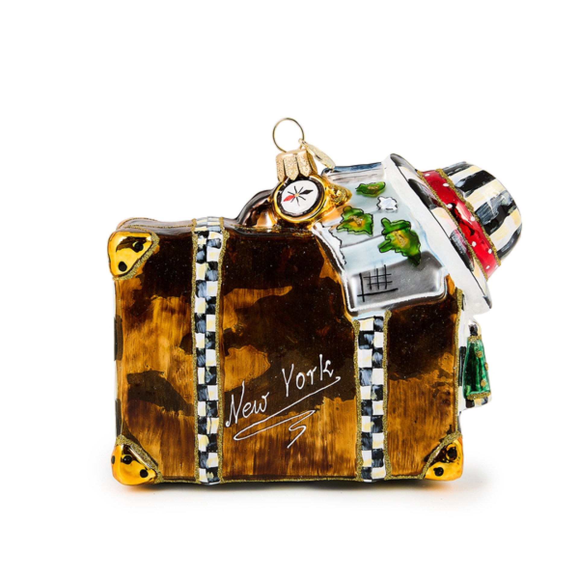 new york suitcase glass ornament 143 new york suitcase glass ornament 143