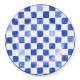 indigo check round platter 78 indigo check round platter 78
