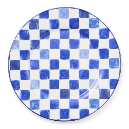 indigo check round platter 78 indigo check round platter 78