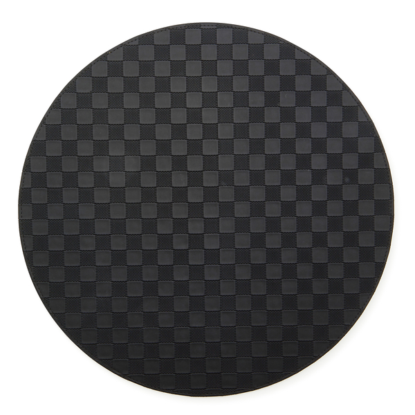 black check faux leather placemat 37 black check faux leather placemat 37