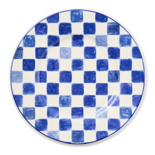 indigo check dinner plate 82 indigo check dinner plate 82