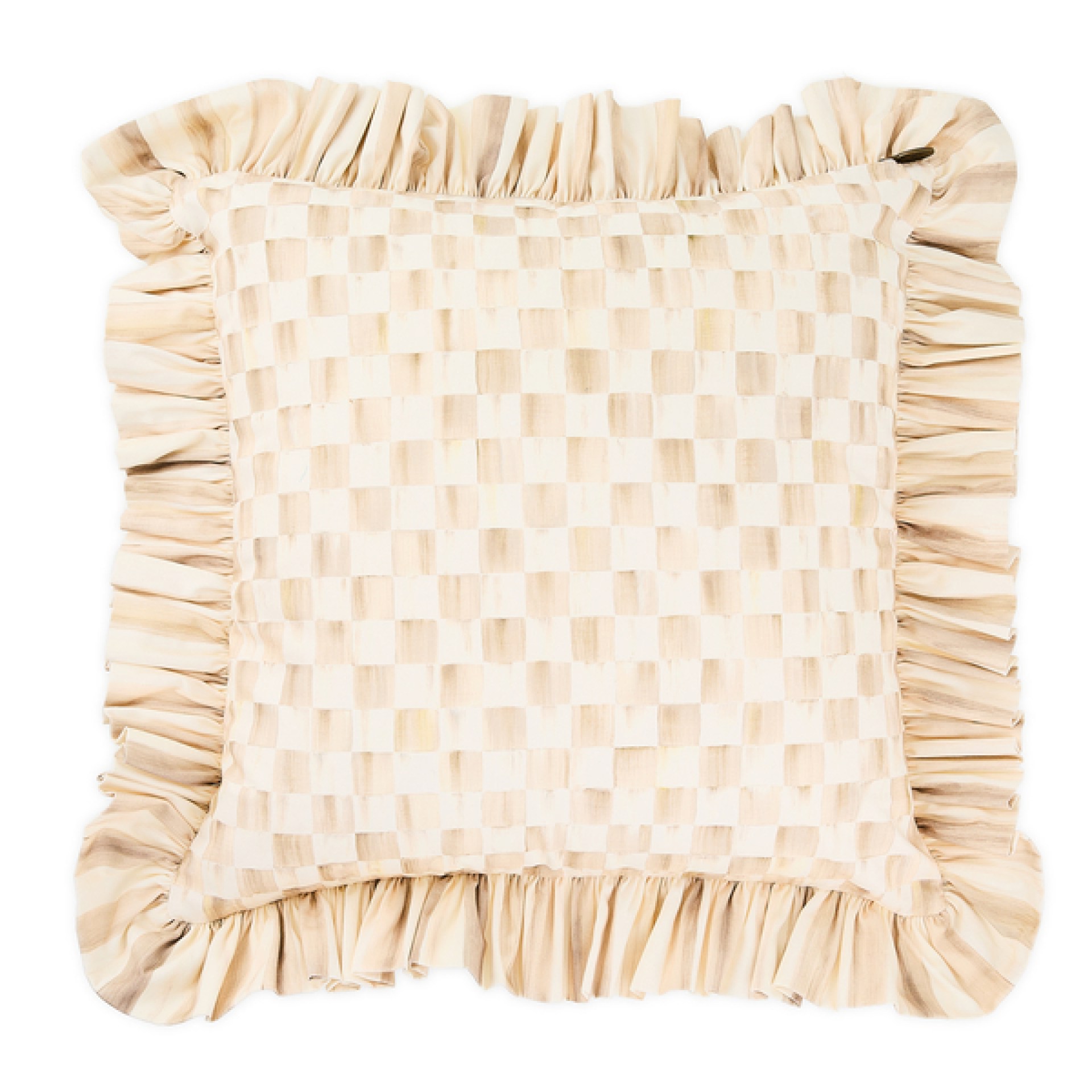 mocha check throw pillow with ruffle 141 mocha check throw pillow with ruffle 141