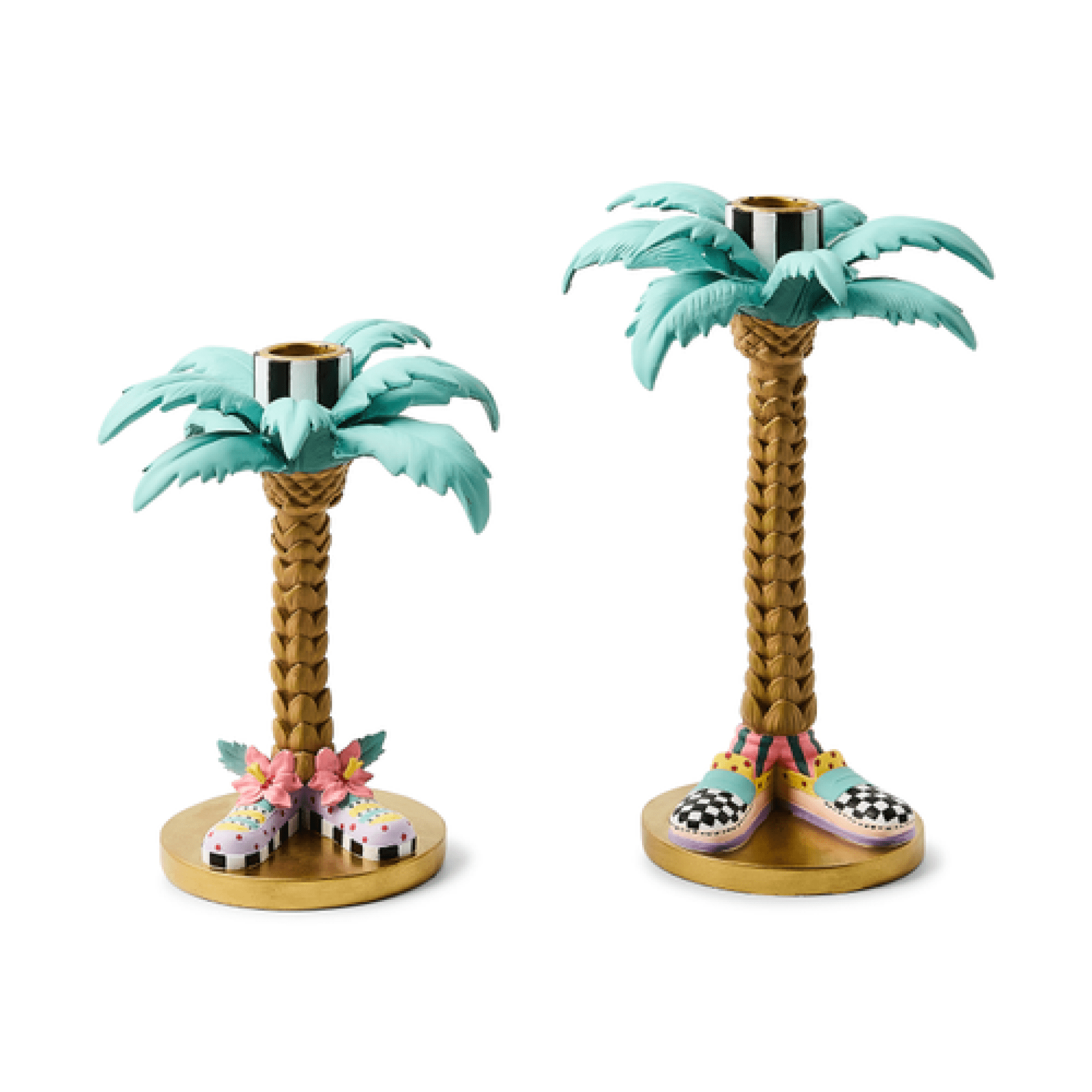 patience brewster palm tree candle holders, set of 2 8 patience brewster palm tree candle holders, set of 2 8