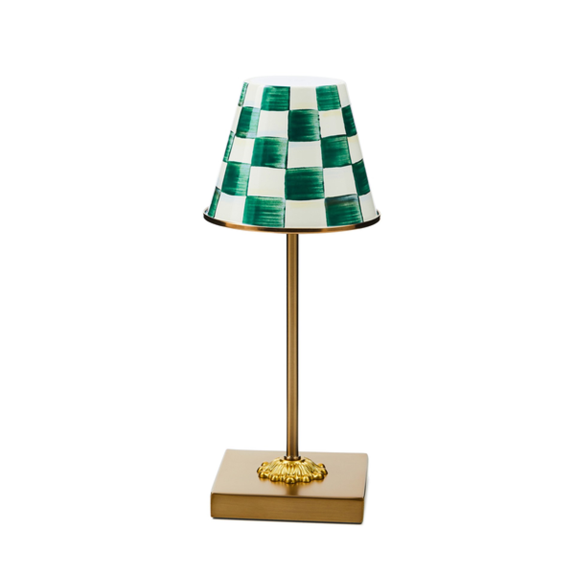 emerald check led rechargeable cafe table lamp 79 emerald check led rechargeable cafe table lamp 79