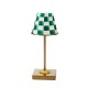 emerald check led rechargeable cafe table lamp 79 emerald check led rechargeable cafe table lamp 79