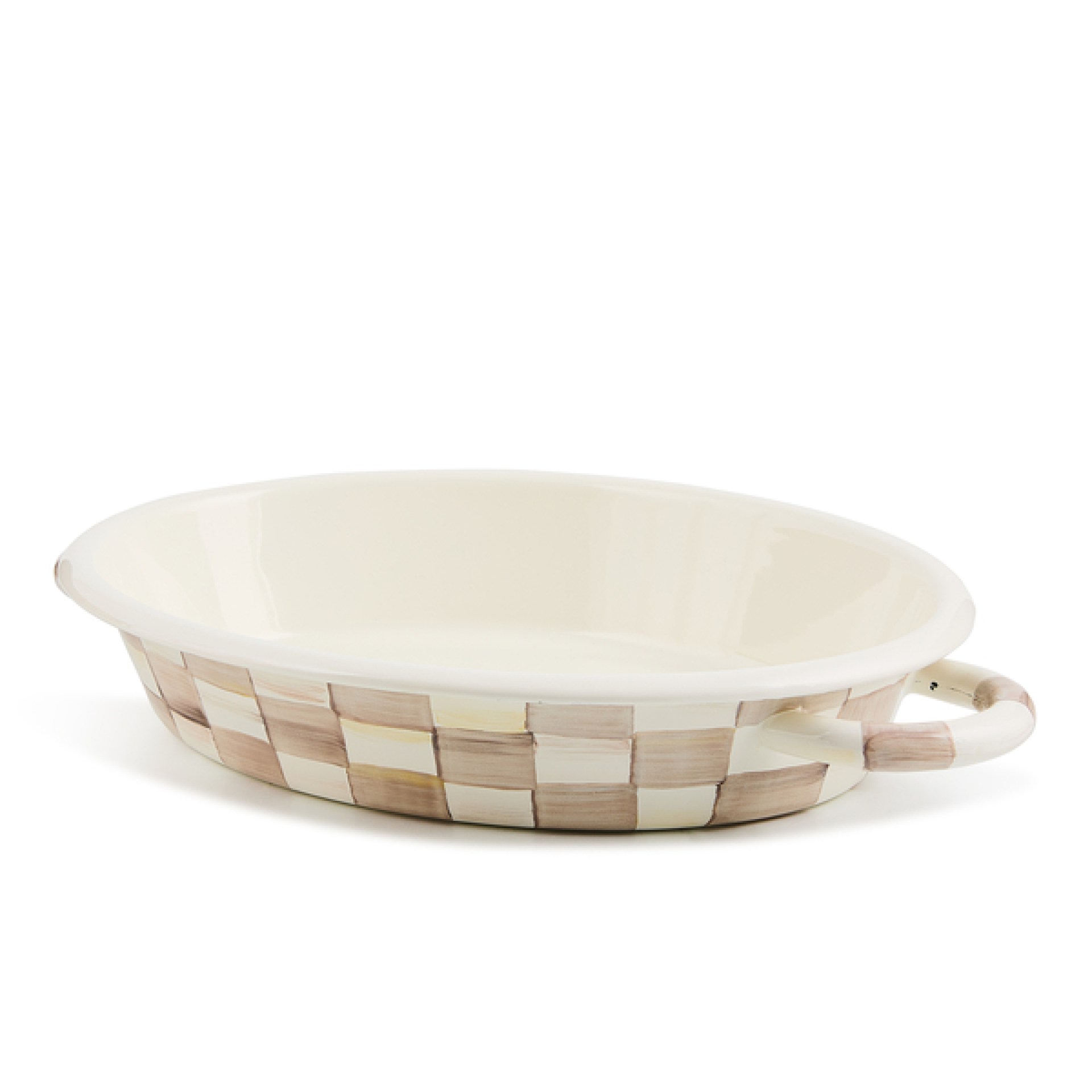 mocha check medium oval gratin dish 149 mocha check medium oval gratin dish 149