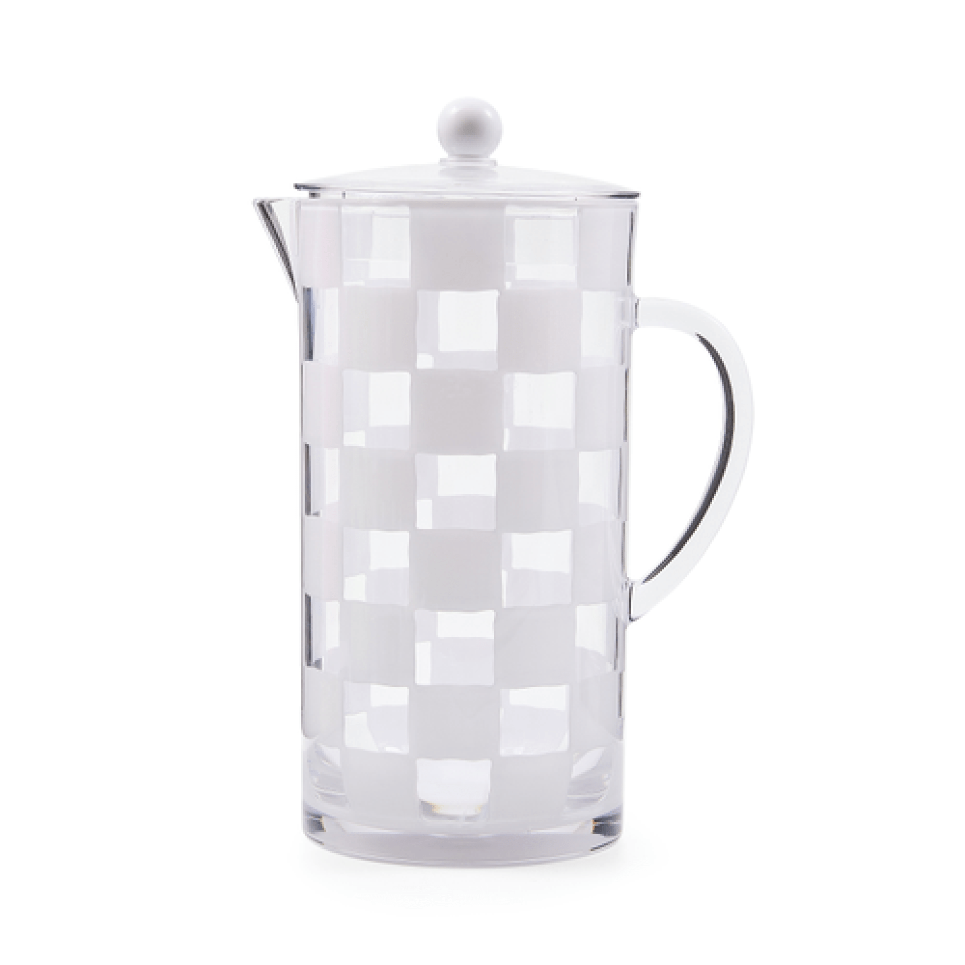 white check acrylic pitcher 9 white check acrylic pitcher 9