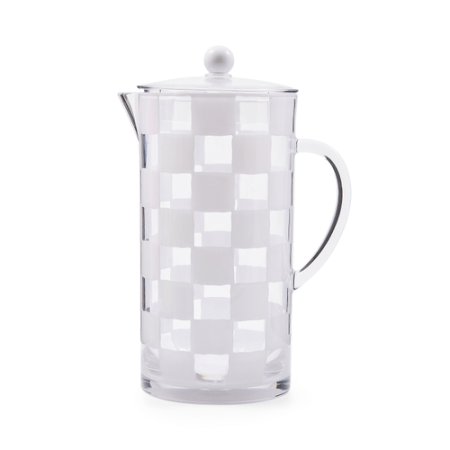 white check acrylic pitcher 9 white check acrylic pitcher 9