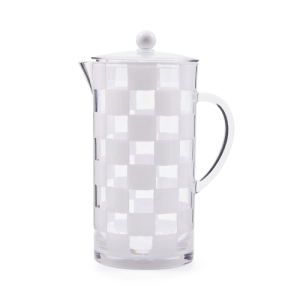 white check acrylic pitcher 9 white check acrylic pitcher 9