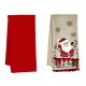 santa with tree lights embroidered dish towels, set of 2 170 santa with tree lights embroidered dish towels, set of 2 170