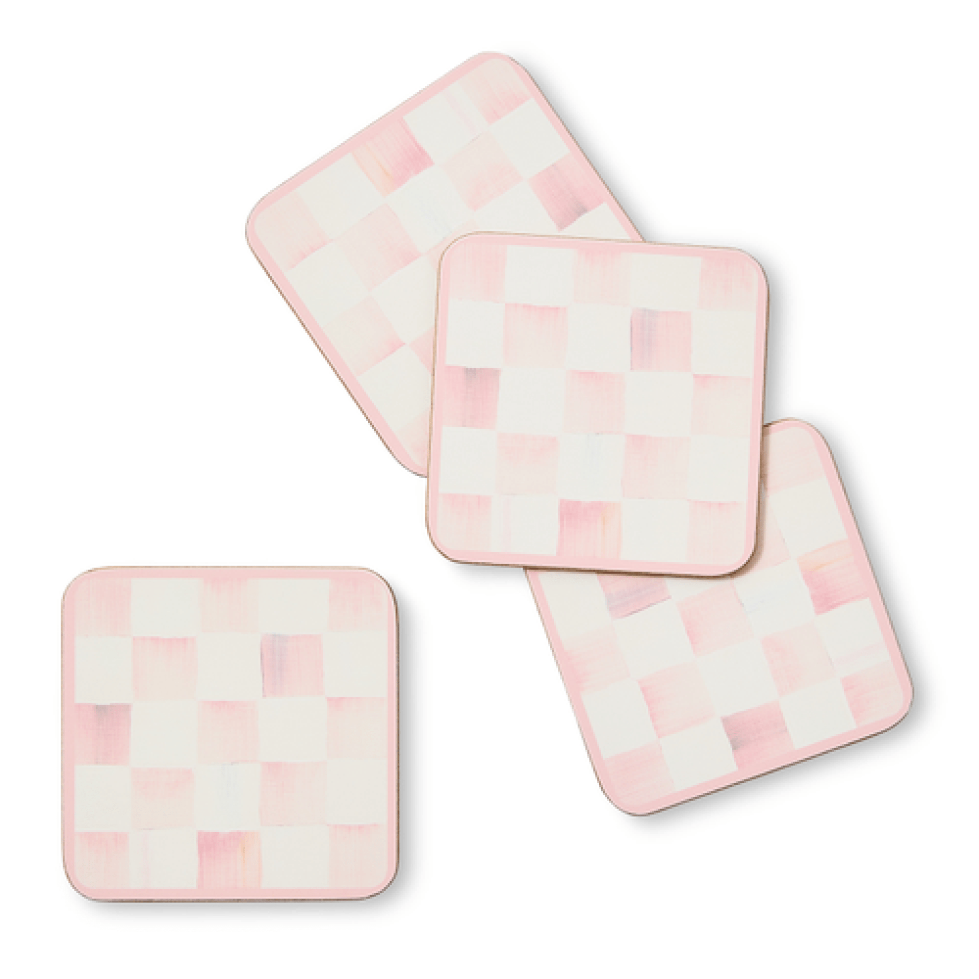 rosy check cork back coasters, set of 4 81 rosy check cork back coasters, set of 4 81