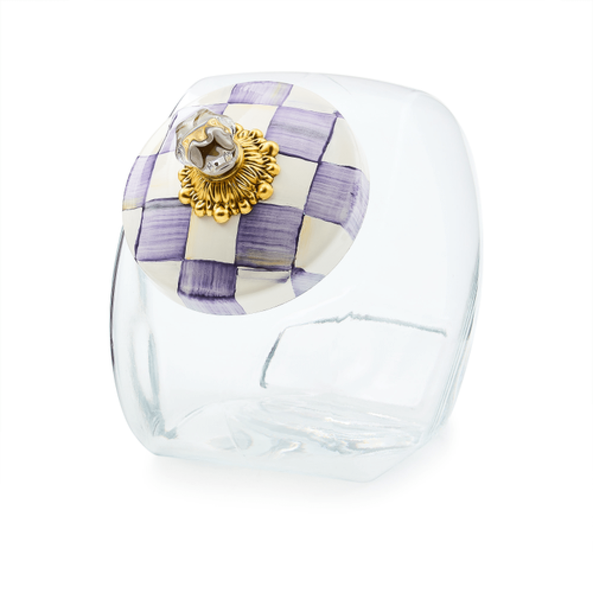 sweets jar with violet check lid 108 sweets jar with violet check lid 108