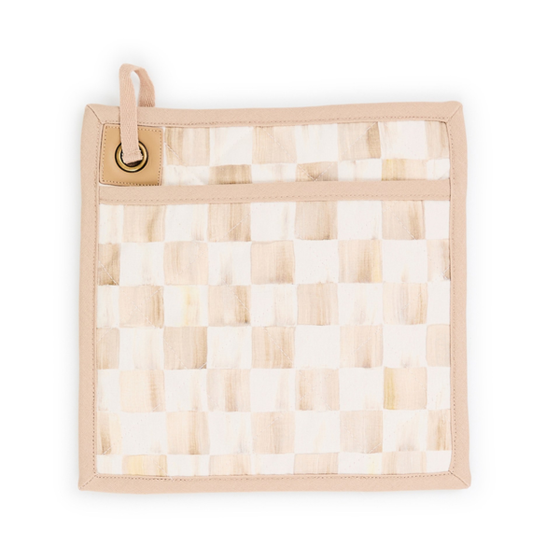 mocha check potholder 115 mocha check potholder 115