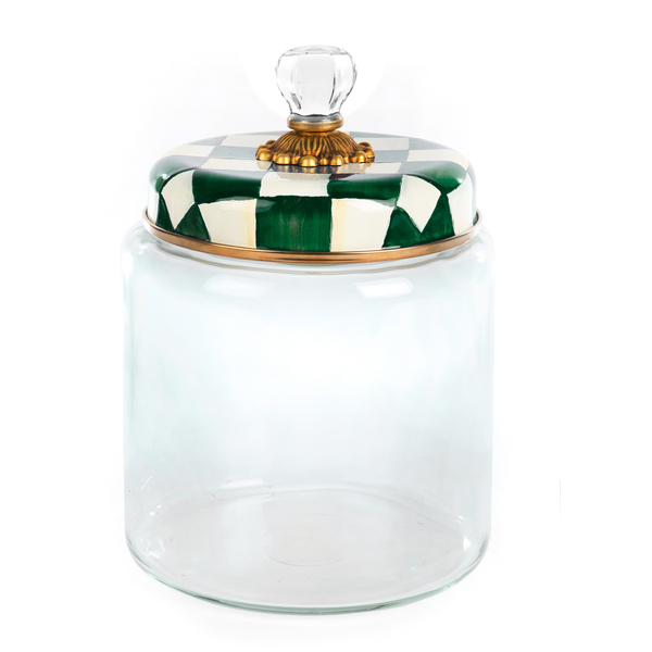 emerald check large kitchen canister 75 emerald check large kitchen canister 75