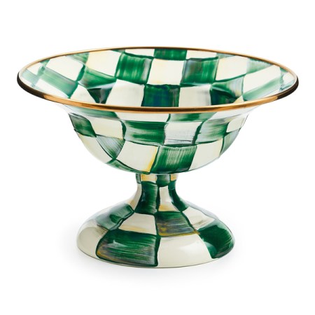 emerald check small compote 18 emerald check small compote 18