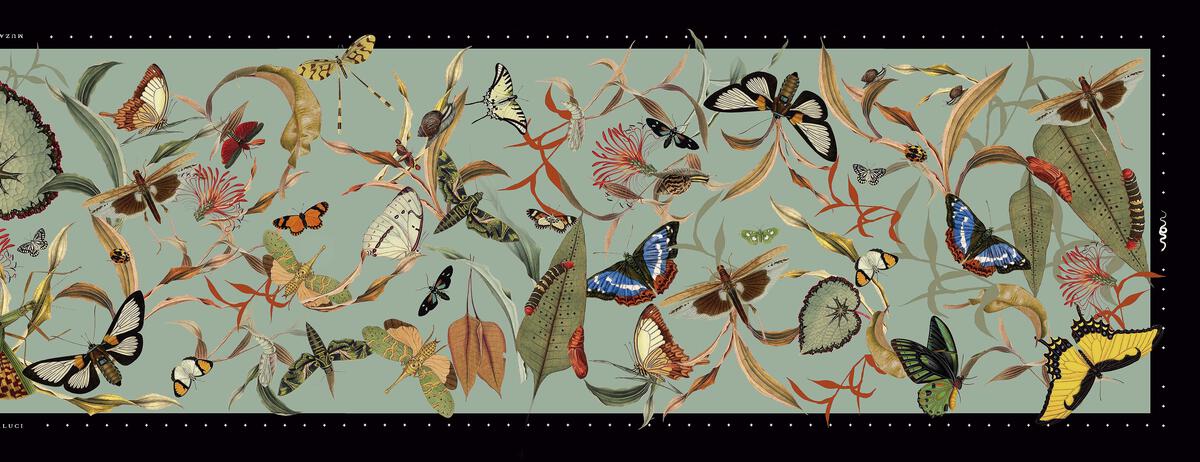 TABLE RUNNER BLACK BUTTERFLY 280cm 7 TABLE RUNNER BLACK BUTTERFLY 280cm 7